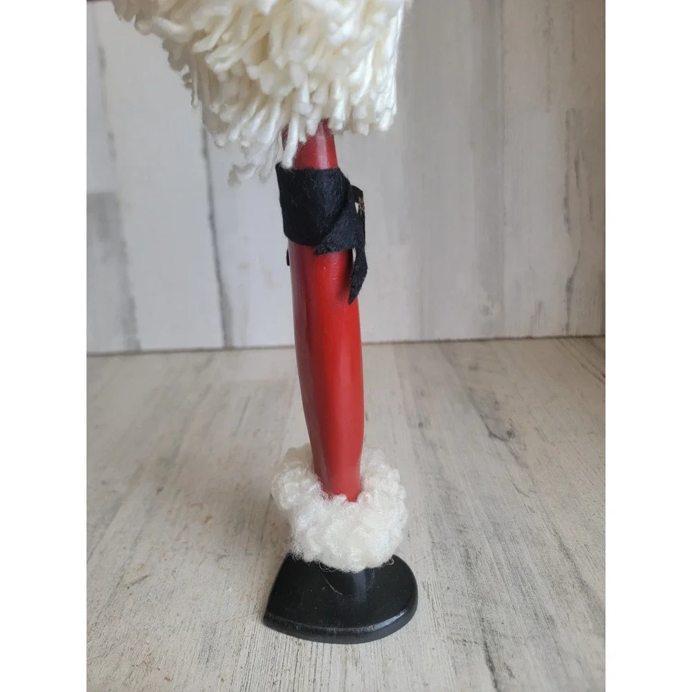 Unique rustic tall Santa Claus wooden Xmas doll vintage home decor figure